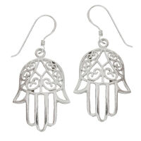 Silberohrring Hand der Fatima
