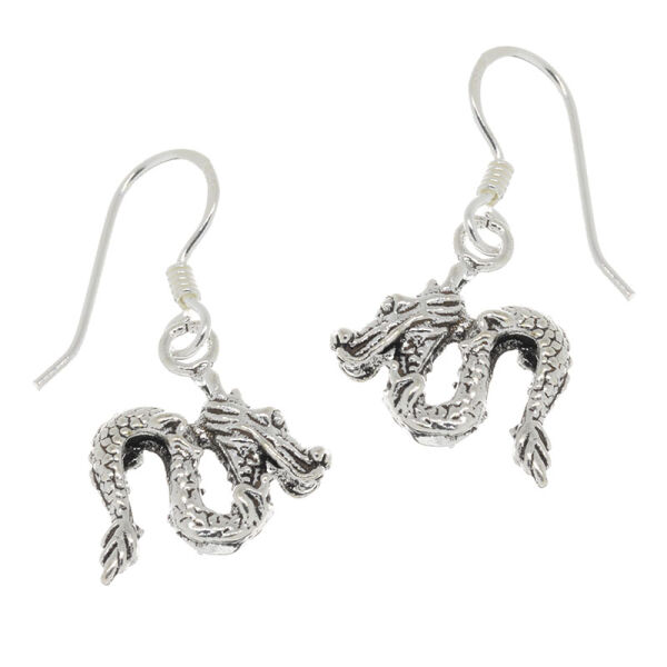 Earrings 925 Sterling Silver Dragon "Immortalis"