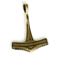 Thors Hammer Viking Jewelry - Bronze Pendant