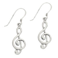 925 sterling silver earrings with clef motif