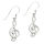 925 sterling silver earrings with clef motif