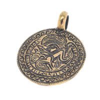 Bronzeanhänger- Amulett mit Muster