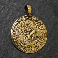 Bronzeanhänger- Amulett mit Muster
