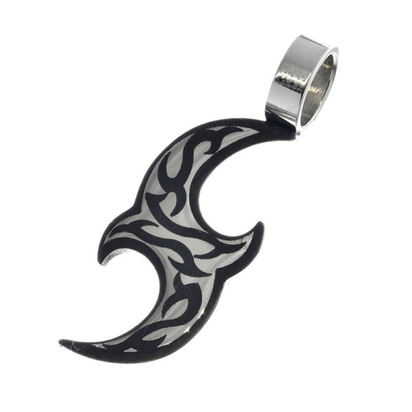 Edelstahlanhänger - Tribal mit Ornamenten